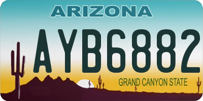 AZ license plate AYB6882