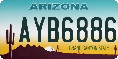 AZ license plate AYB6886