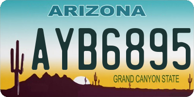 AZ license plate AYB6895