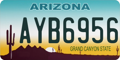 AZ license plate AYB6956
