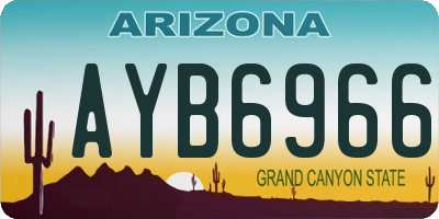 AZ license plate AYB6966
