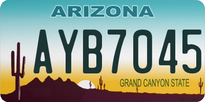 AZ license plate AYB7045