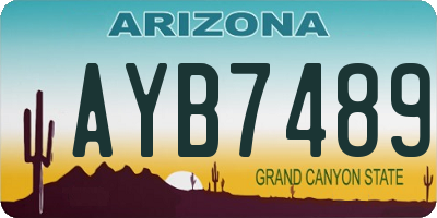 AZ license plate AYB7489