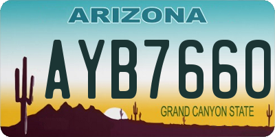 AZ license plate AYB7660
