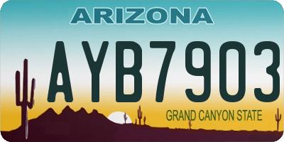 AZ license plate AYB7903