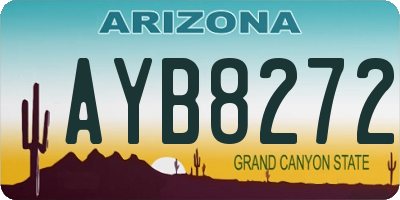 AZ license plate AYB8272
