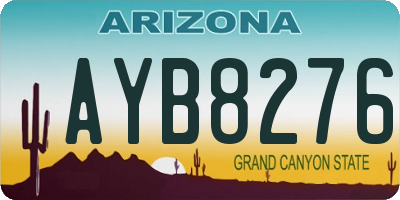 AZ license plate AYB8276