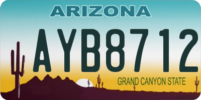 AZ license plate AYB8712