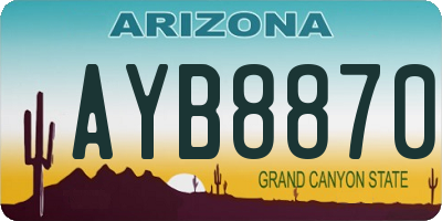 AZ license plate AYB8870