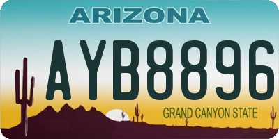 AZ license plate AYB8896