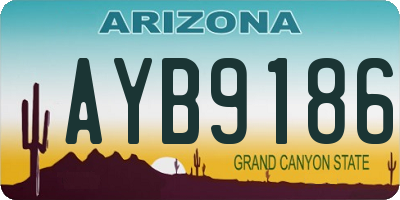AZ license plate AYB9186