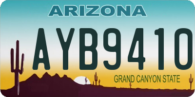 AZ license plate AYB9410