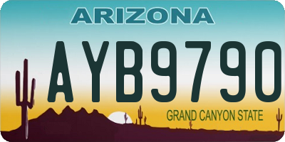 AZ license plate AYB9790
