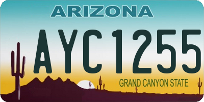 AZ license plate AYC1255