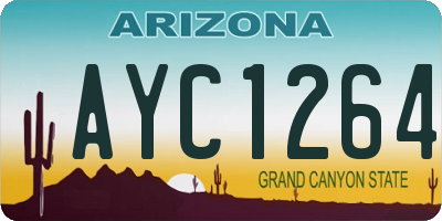 AZ license plate AYC1264
