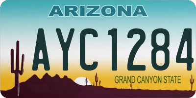 AZ license plate AYC1284