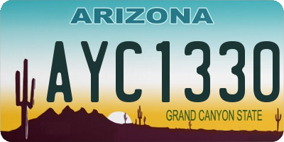 AZ license plate AYC1330