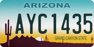 AZ license plate AYC1435