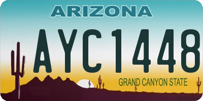 AZ license plate AYC1448