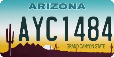 AZ license plate AYC1484