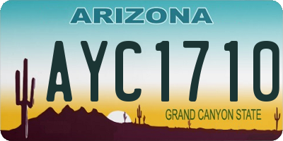 AZ license plate AYC1710