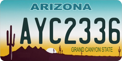 AZ license plate AYC2336