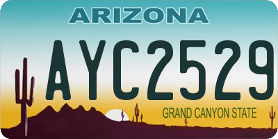 AZ license plate AYC2529