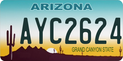 AZ license plate AYC2624