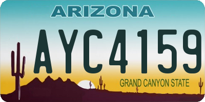 AZ license plate AYC4159