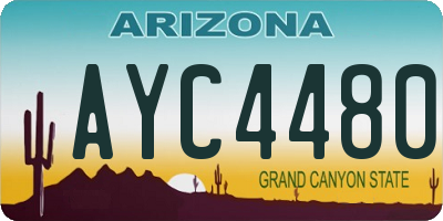 AZ license plate AYC4480