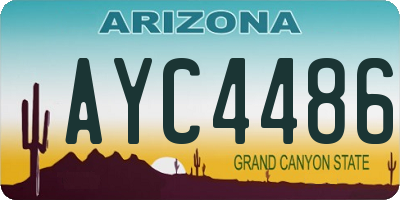 AZ license plate AYC4486