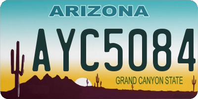 AZ license plate AYC5084