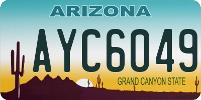 AZ license plate AYC6049