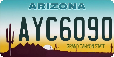 AZ license plate AYC6090