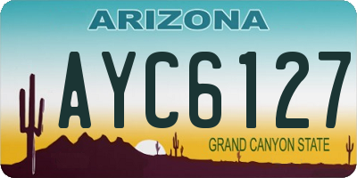 AZ license plate AYC6127