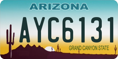 AZ license plate AYC6131