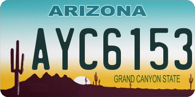 AZ license plate AYC6153