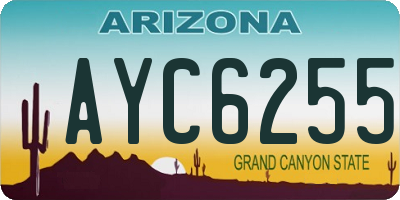 AZ license plate AYC6255