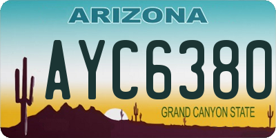 AZ license plate AYC6380