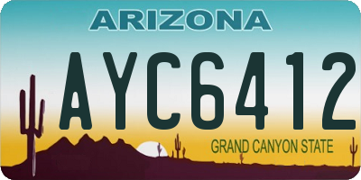 AZ license plate AYC6412