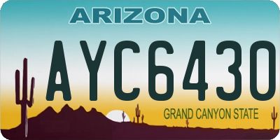 AZ license plate AYC6430