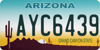 AZ license plate AYC6439