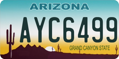 AZ license plate AYC6499