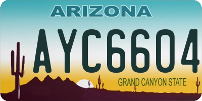 AZ license plate AYC6604