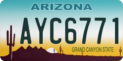 AZ license plate AYC6771
