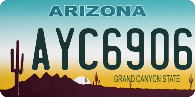 AZ license plate AYC6906