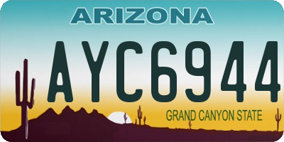 AZ license plate AYC6944