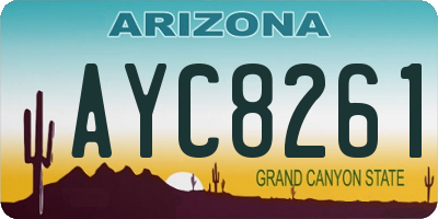 AZ license plate AYC8261