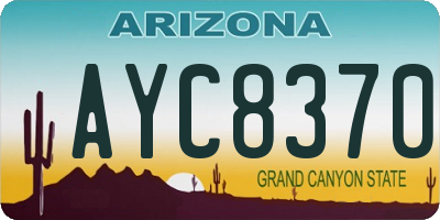 AZ license plate AYC8370