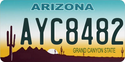 AZ license plate AYC8482